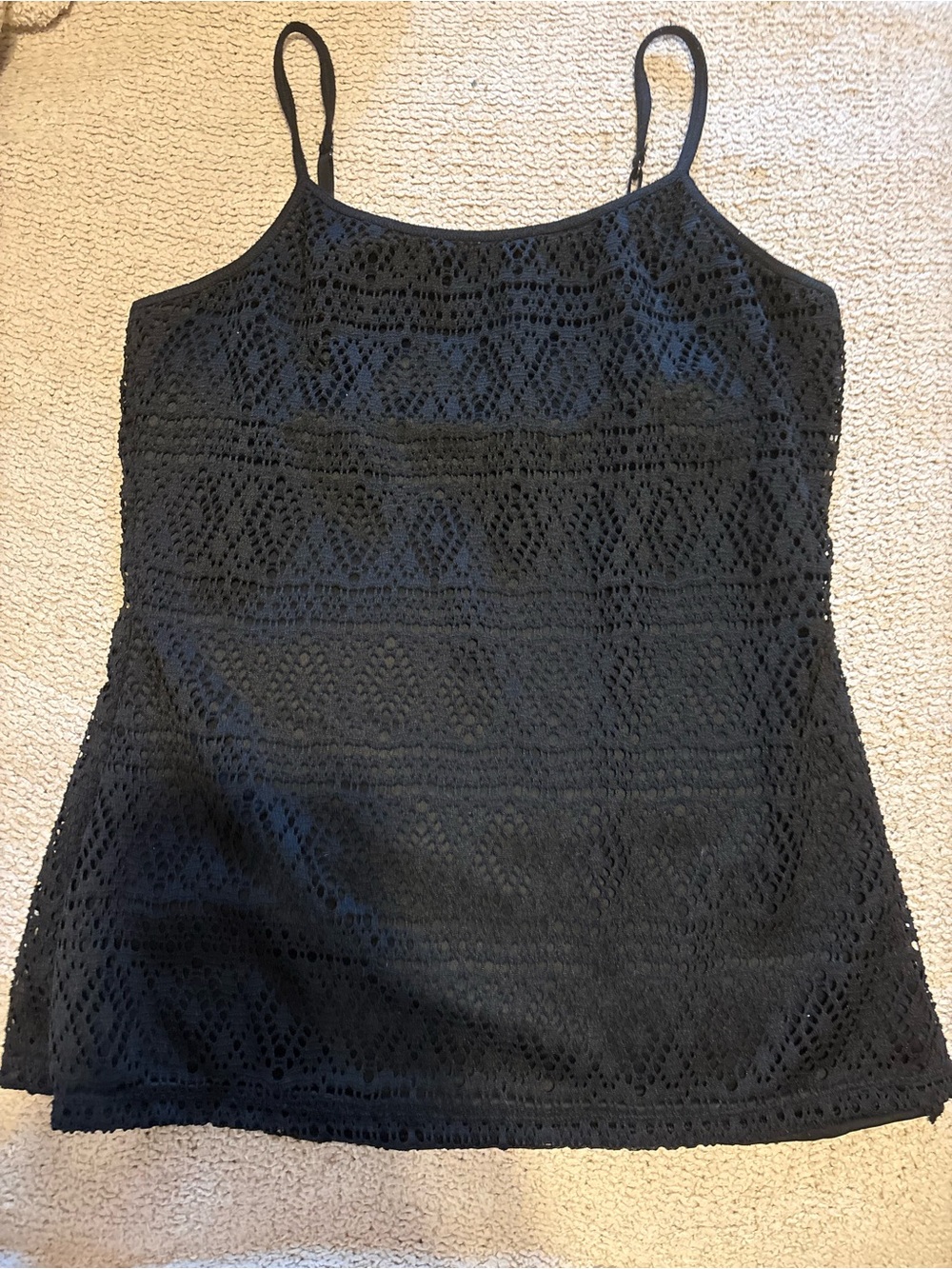 6/$20 Express Crochet Overlay Stretch Bra Cami Adjustable Straps L